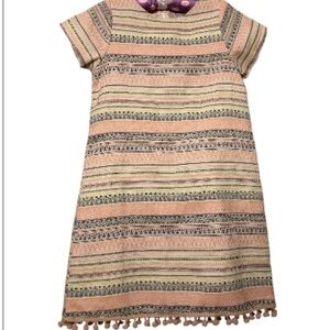 Frenchie Mini Couture Dress with Tassels NEW